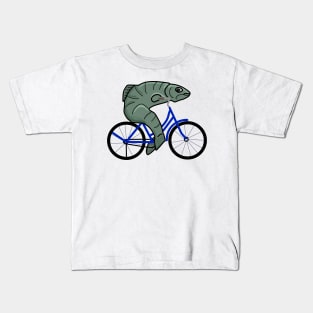 Fish on a bicycle Kids T-Shirt